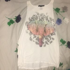 Pastel and Gold Elephant Tank